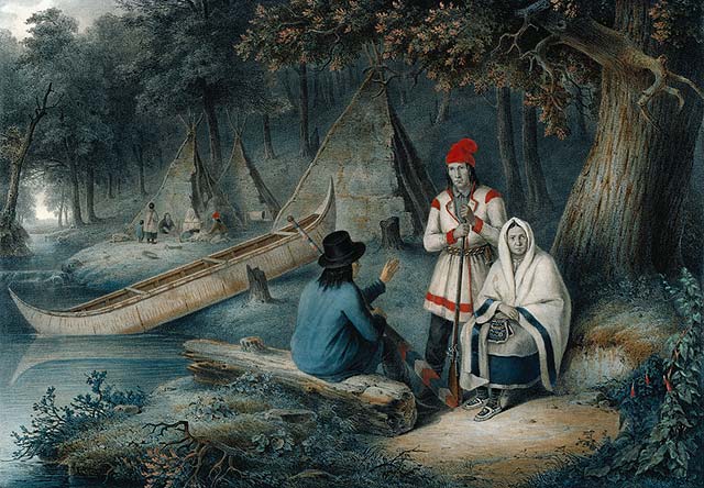 Indian Wigwam in Lower Canada 1848