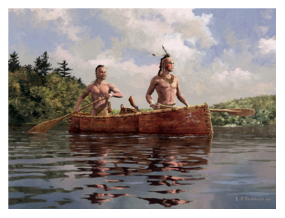 Lake of the Iroquois - Mohawk warriors journey through the Adirondack wilderness in an elm bark canoe